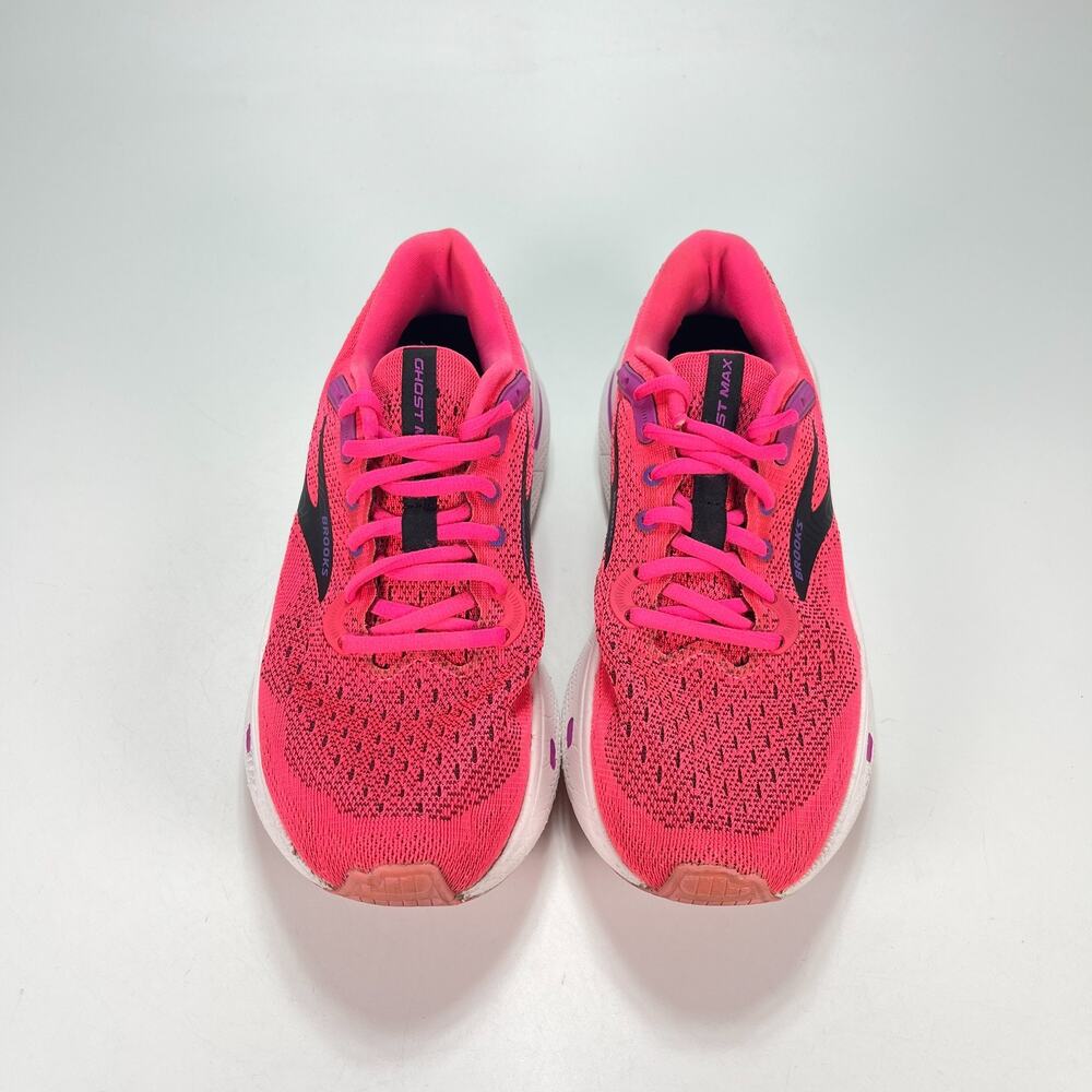 Brooks Ghost Max Pink Glo Running Shoes Sneakers 1203951B628 Womens Size 7.5 - Picture 3 of 11